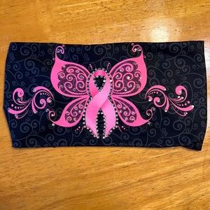 That’s a wrap butterfly breast cancer awareness headband. New with tag